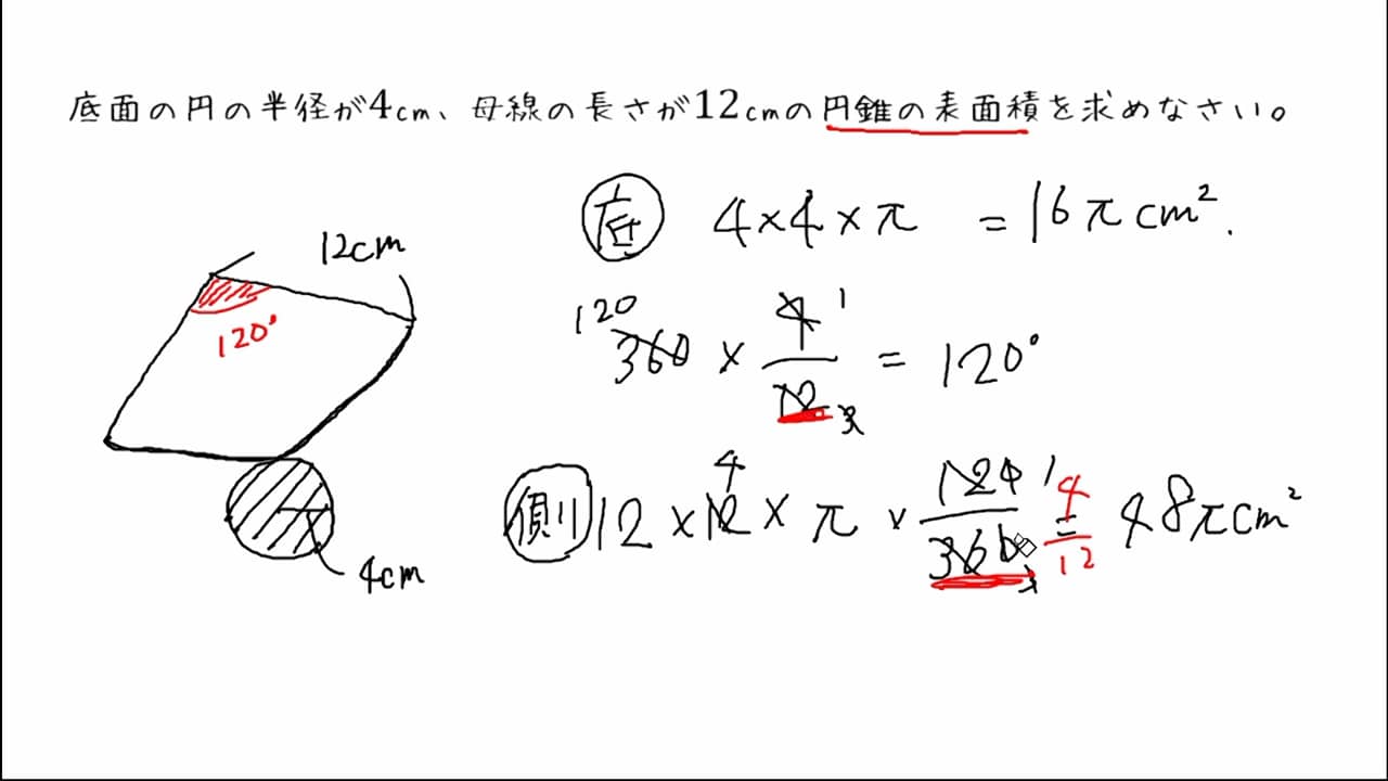 円錐の表面積 On Vimeo
