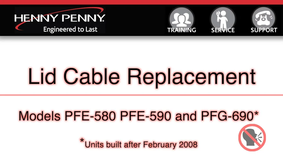 Annual Inspection Video Content - 8-Head Series - Cable Replacement PFE ...
