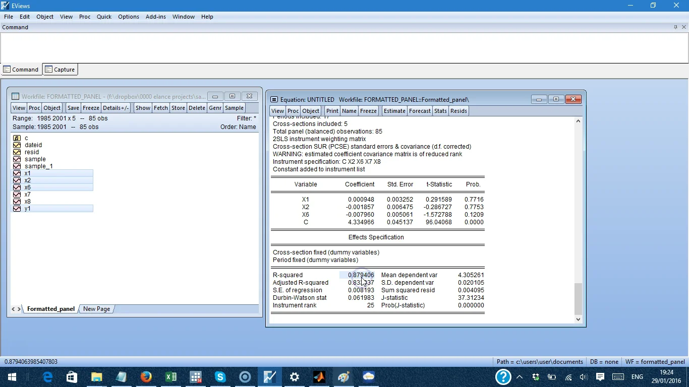 Dynamic Panel Data Analysis using Eviews on Vimeo