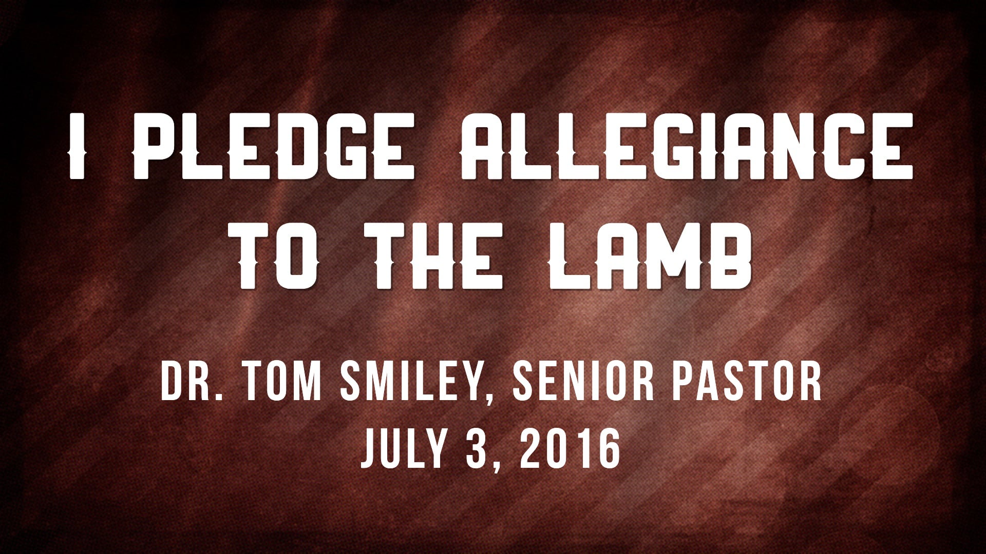 I Pledge Allegiance to the Lamb on Vimeo