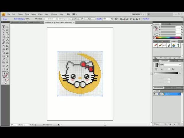 Adobe İllustrator Cs4 te Rectangular Grid Tool ve Live Paint Bucket on ...