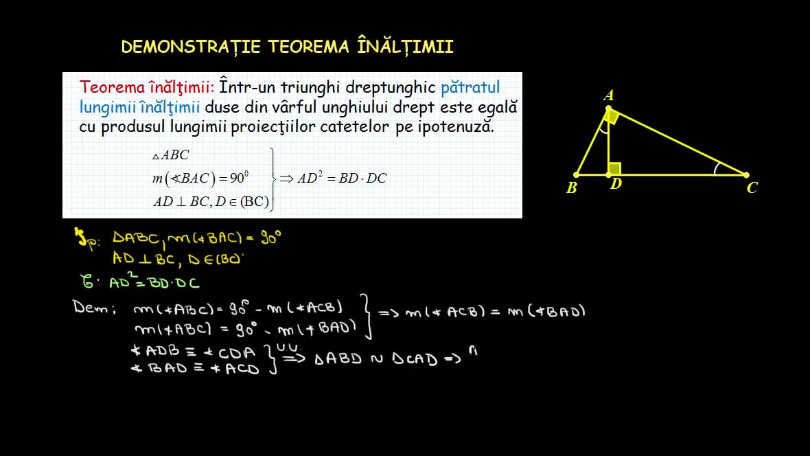 teorema inaltimii 2 hd on Vimeo