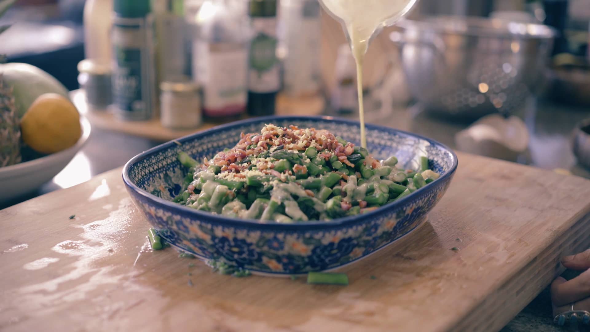 ASPARAGUS SALAD WITH PANCETTA on Vimeo