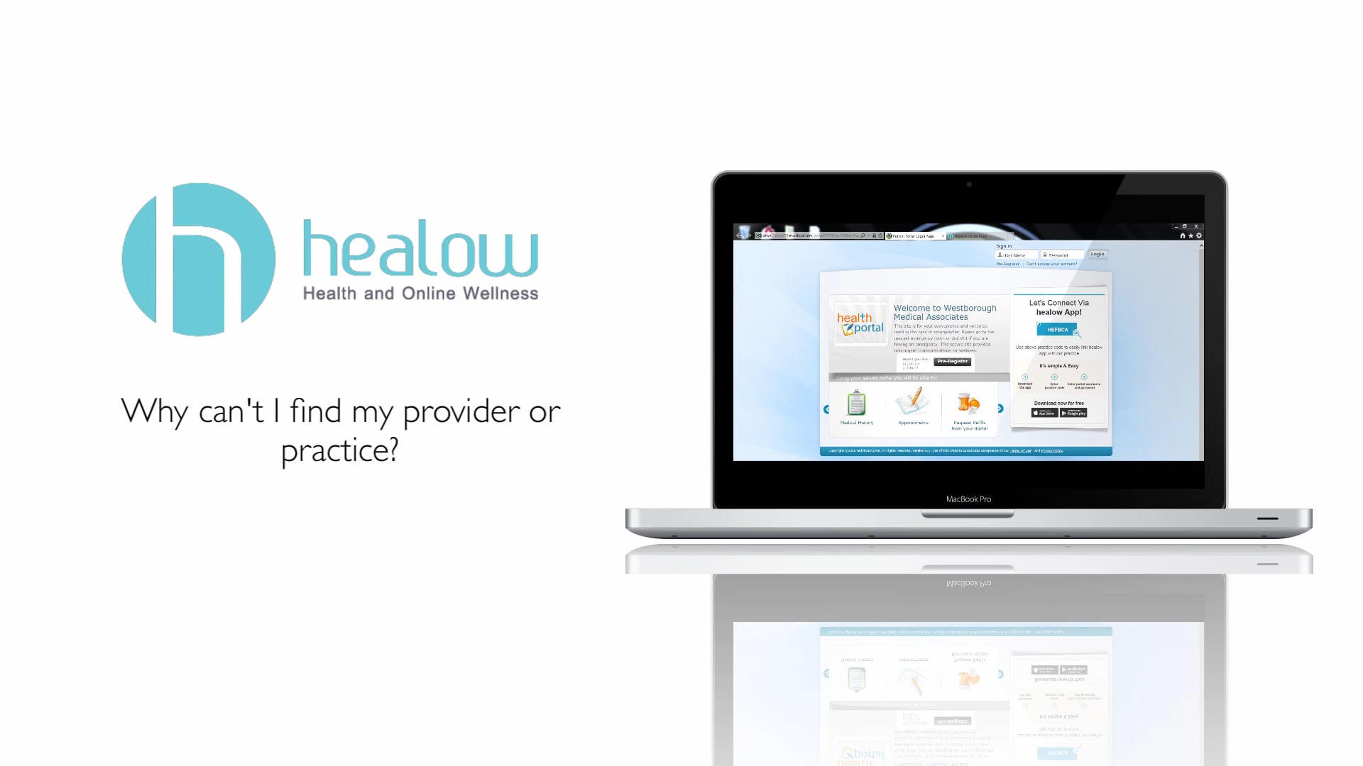 Ask healow: Why can't I find my provider or practice, HealthWise Clinic?