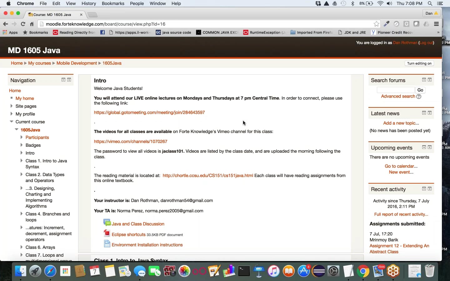Java Basics 2014 - Dan1467936358 on Vimeo