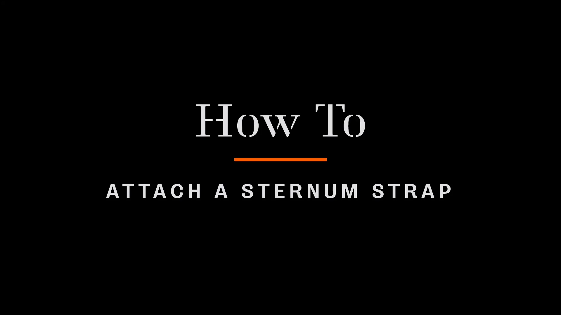 How To Attach A Sternum Strap on Vimeo