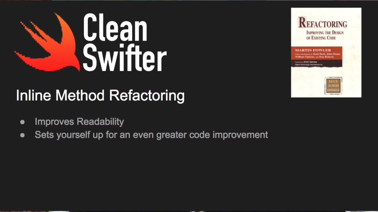 Inline Method Refactoring in Swift