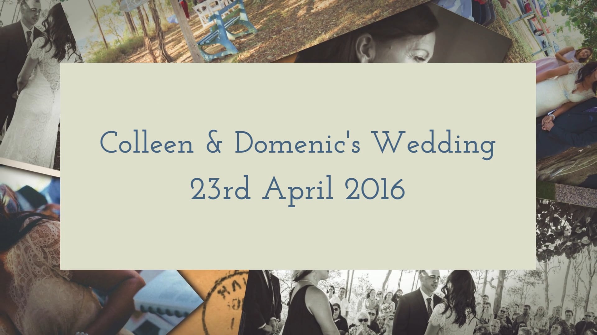 Colleen & Domenic's Wedding Photoslide show