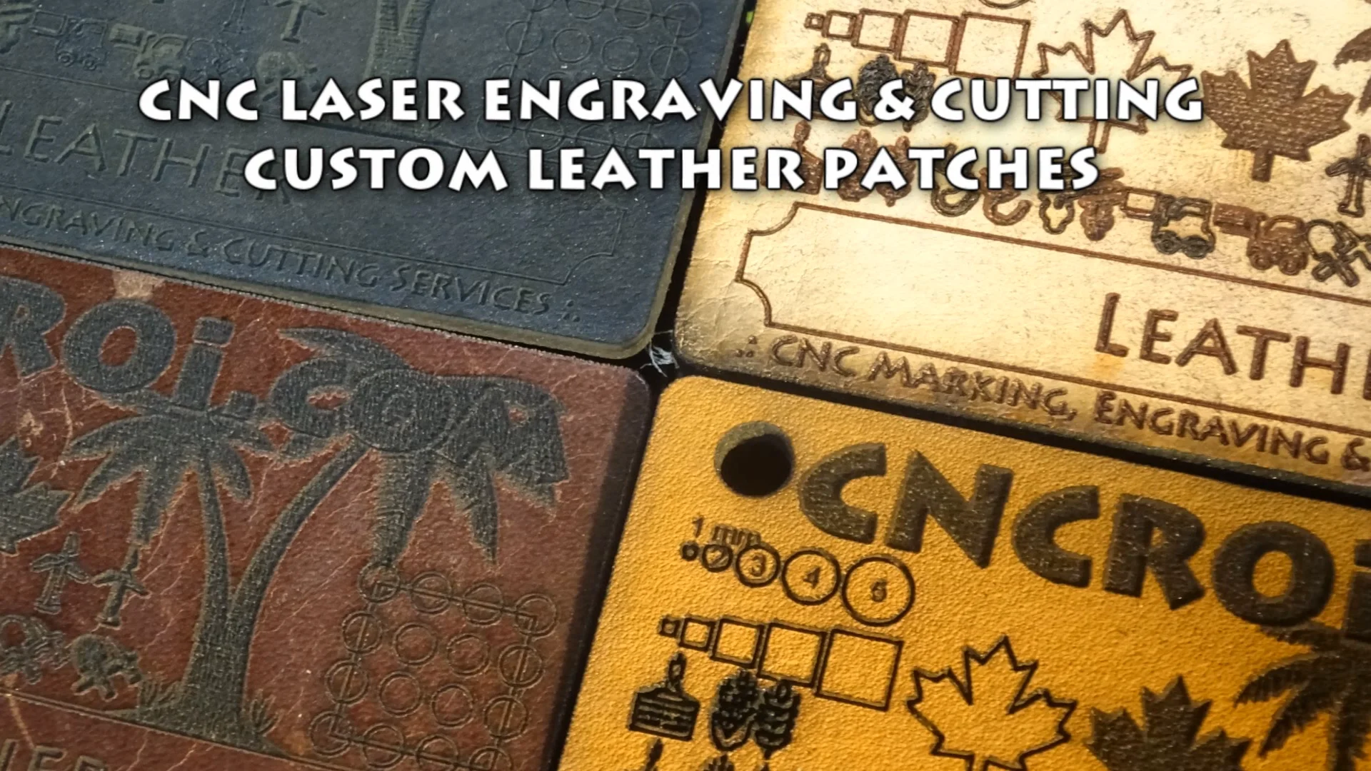CNC Laser Engraving & Cutting Custom Leather Patches on Vimeo