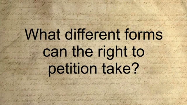 freedom to petition meaning