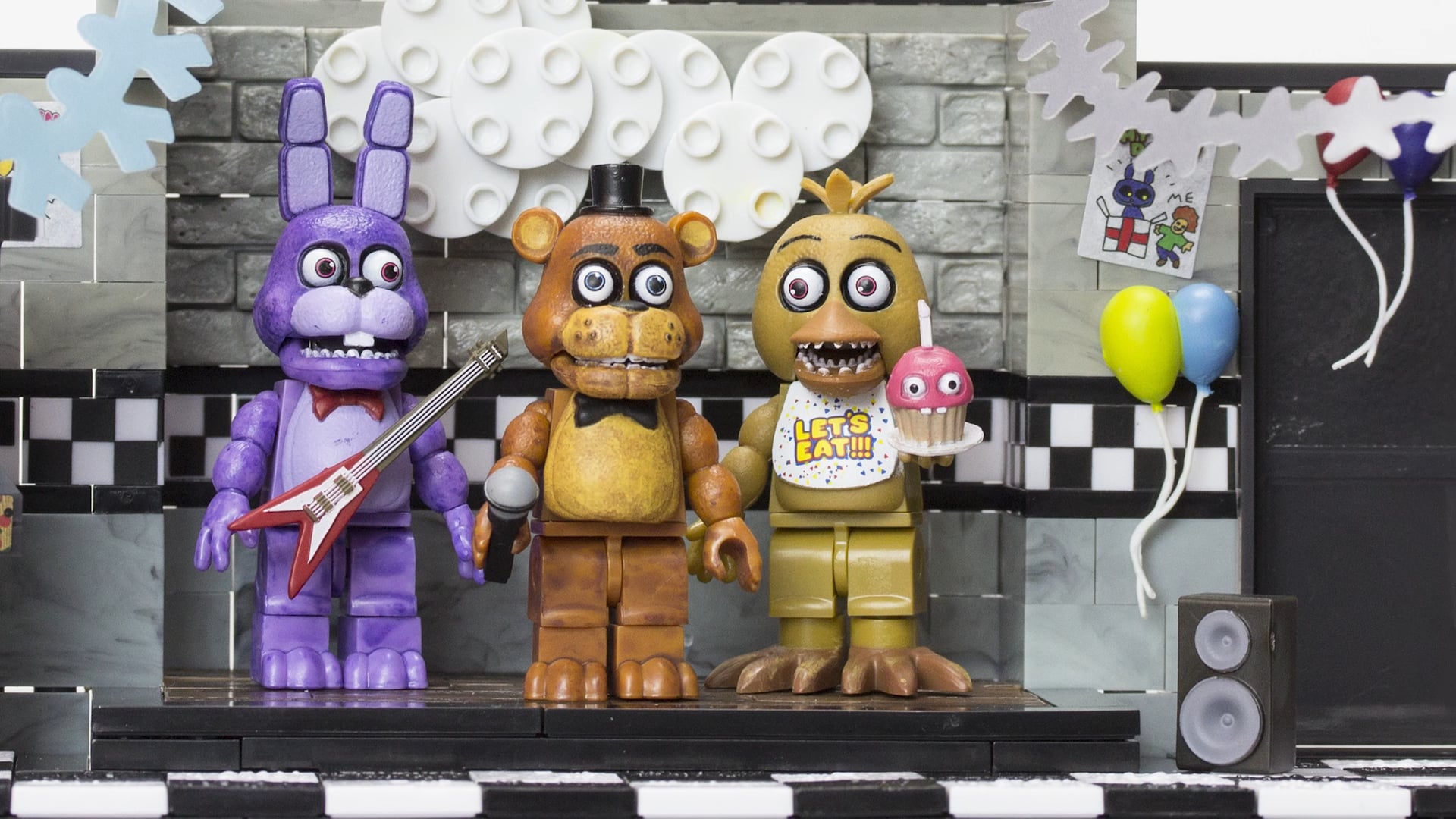 Five Nights At Freddys Show Stage Construction Set From Mcfarlane Toys On Vimeo