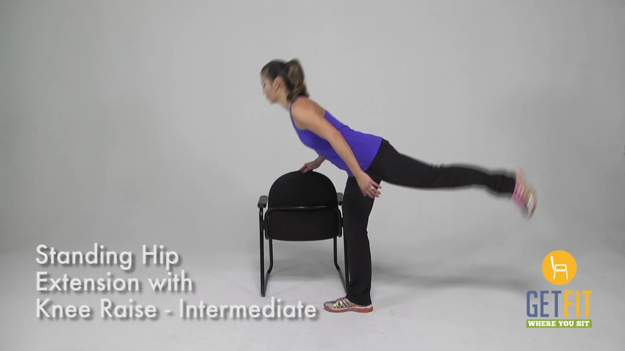 Standing Hip Extension with Knee Raise Intermediate