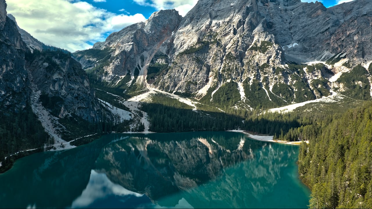 Lago di Braies dal Drone 4K