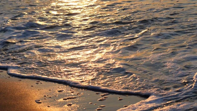 Sea, Wave, Golden, Sand, Sunrise, Ocean