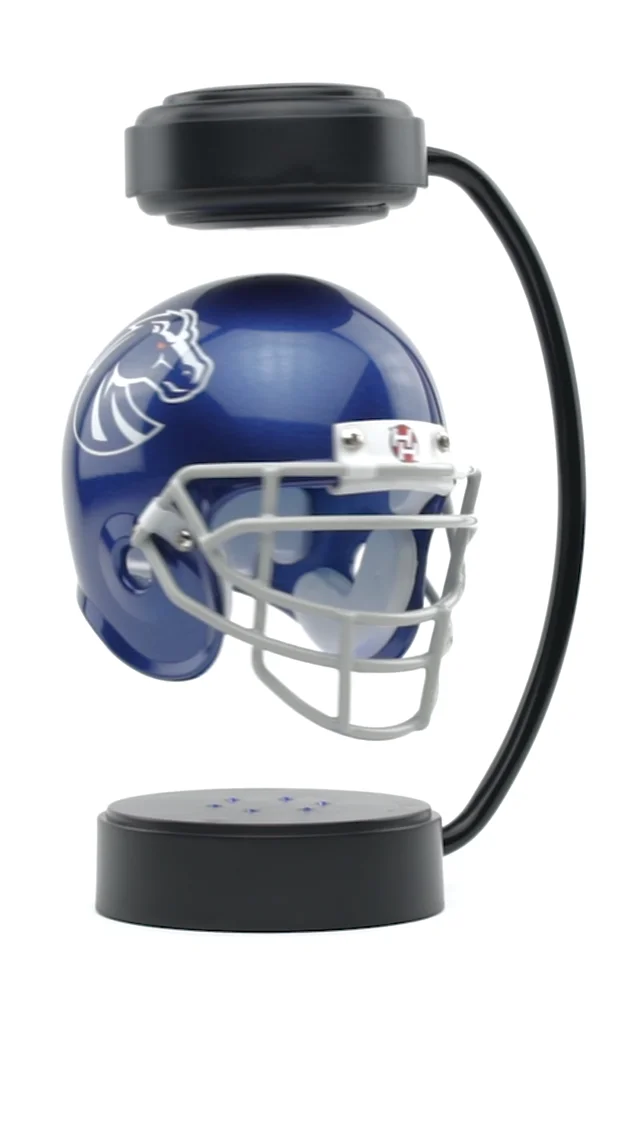 Football Cremation Urn & Boise State University Hover Helmet Décor