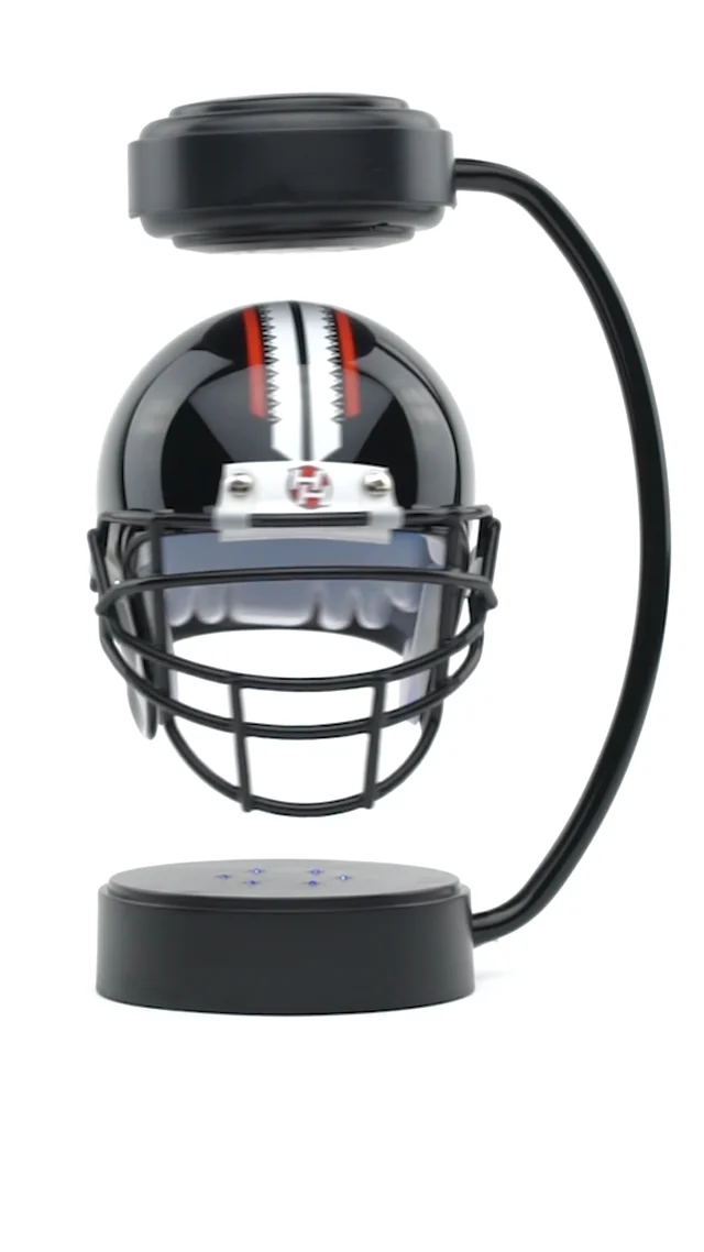 Football Cremation Urn & Cincinnati Bengals Hover Helmet Décor