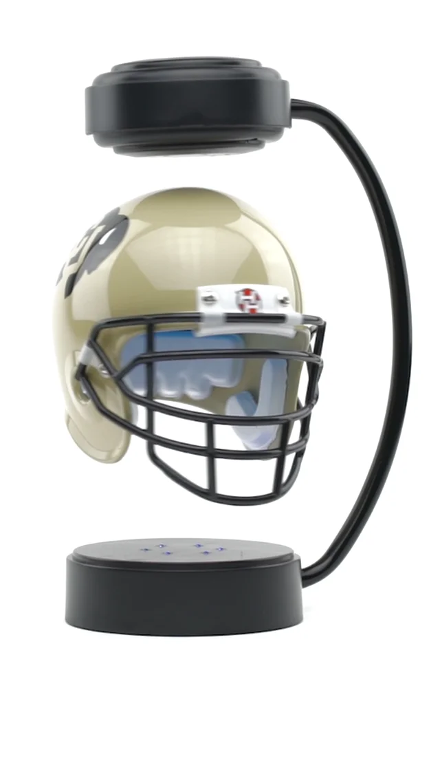 Football Cremation Urn & University of Colorado Hover Helmet Décor