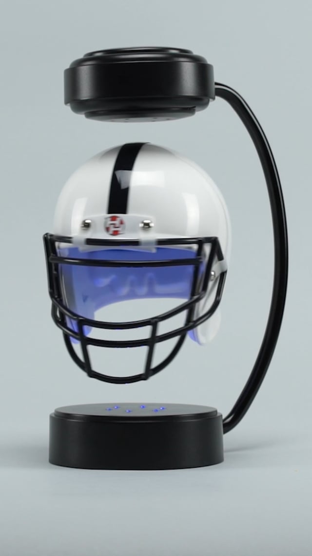 Football Cremation Urn & New England Patriots Hover Helmet Décor