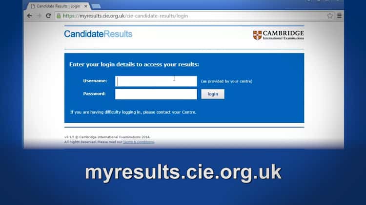 Cambridge English Results Service for Candidates