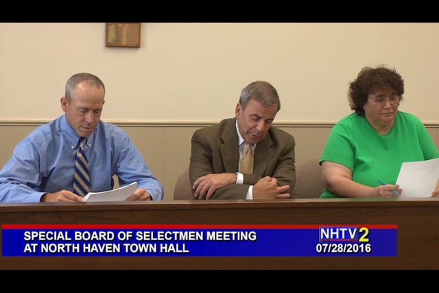 Town of North Haven Board of Selectmen Special Meeting 7/28/2016