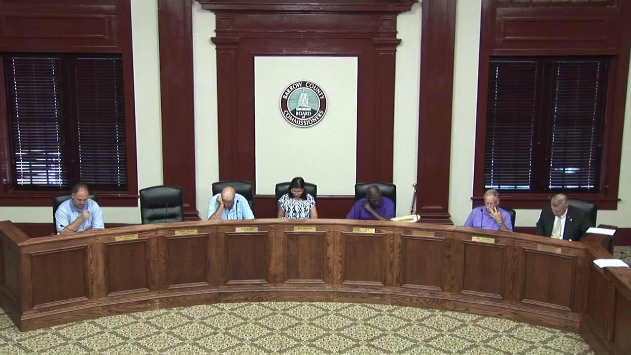 Barrow County Board of Commissioners 07-29-2016 on Vimeo