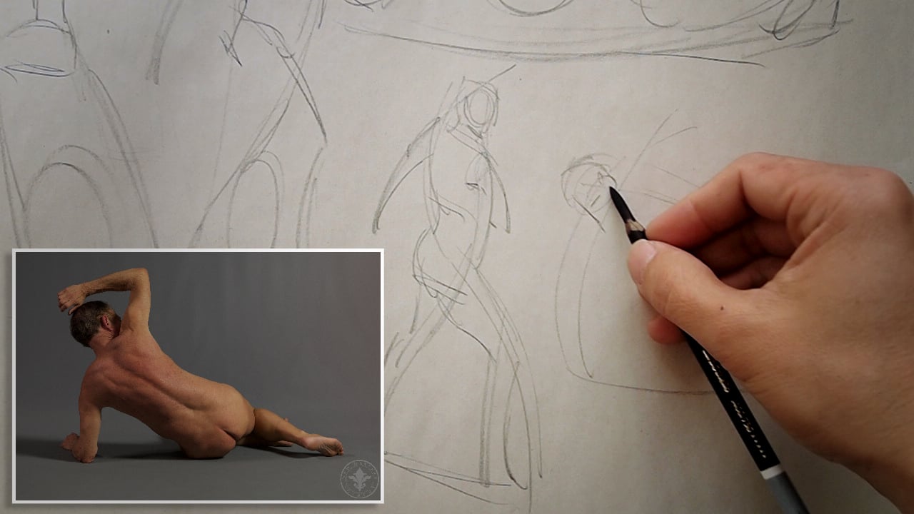 Life Drawing Exercise #3: Male Head & Figure - Part 1