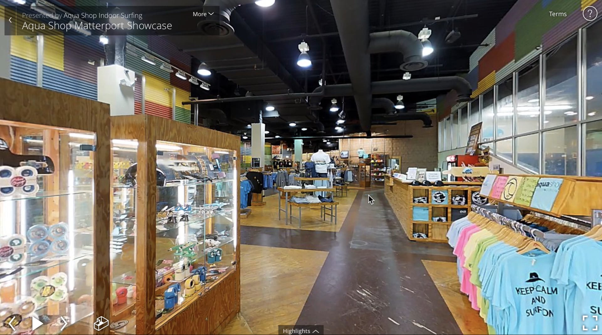 Aqua Shop Indoor Surfing Matterport walkthrough. on Vimeo