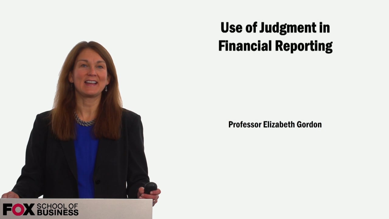 Use of Judgement in Financial Reporting