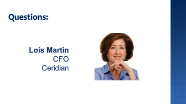 Lois Martin, CFO, Ceridian