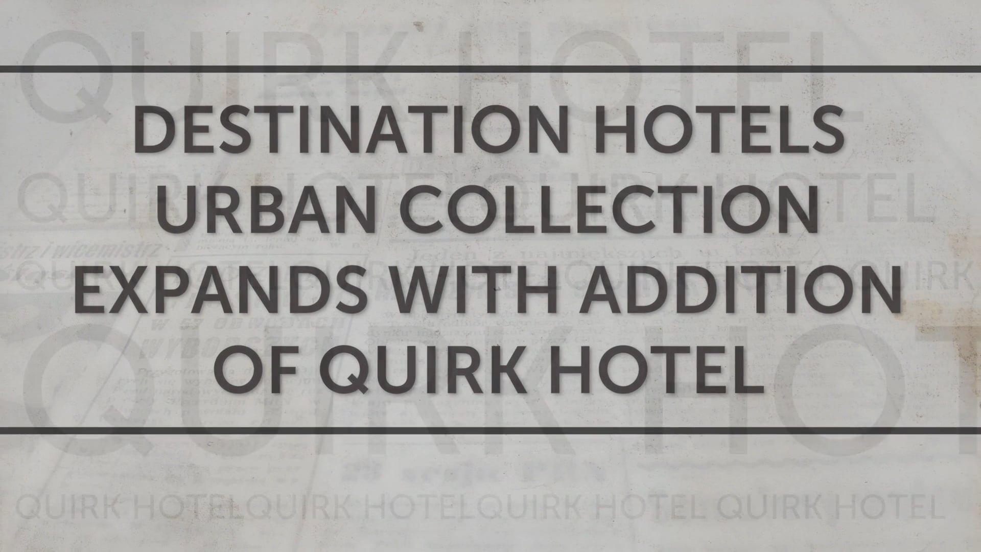Destination Hotels & Resorts PR Sizzle Reel 2015