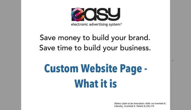 Website - Custom Page / Blog - 01 What it is 