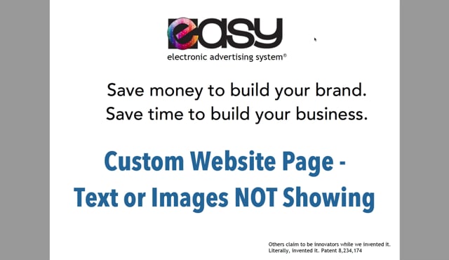 Website - Custom Page / Blog - 07 Text or Image NOT Showing