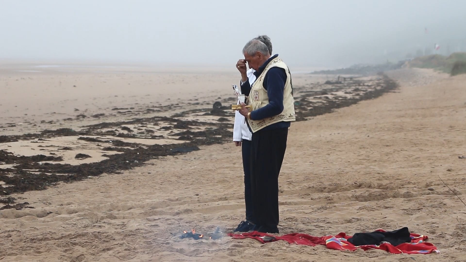 D-Day 72nd Anniversary with Charles Shay - Traditional Penobscot Indian Ceremony