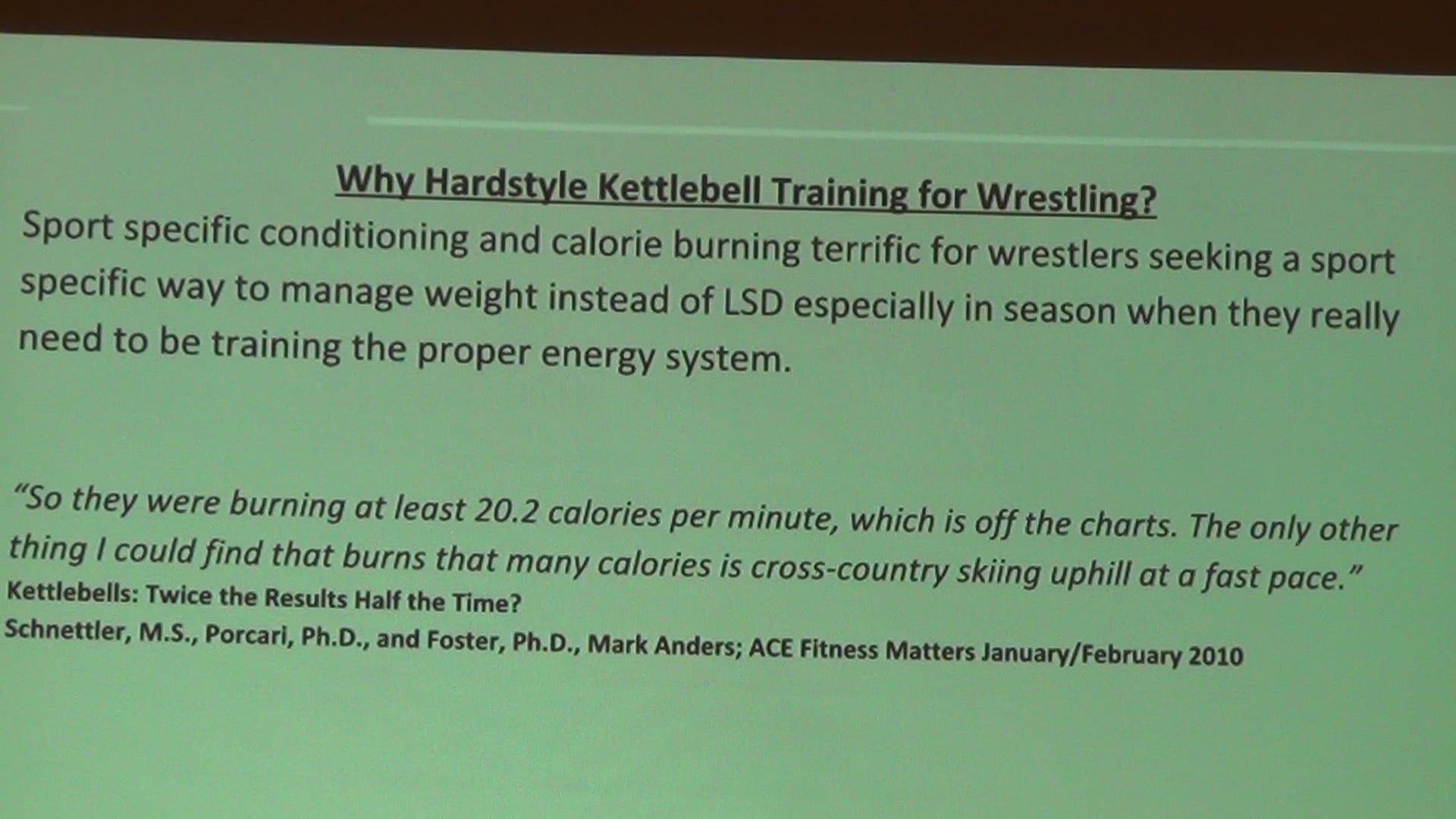 2016 Conference Kettleball Training (DeRoehn) Part 2