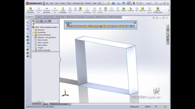 M1A1 - Introdução ao SolidWorks e Modelamento de Superfícies