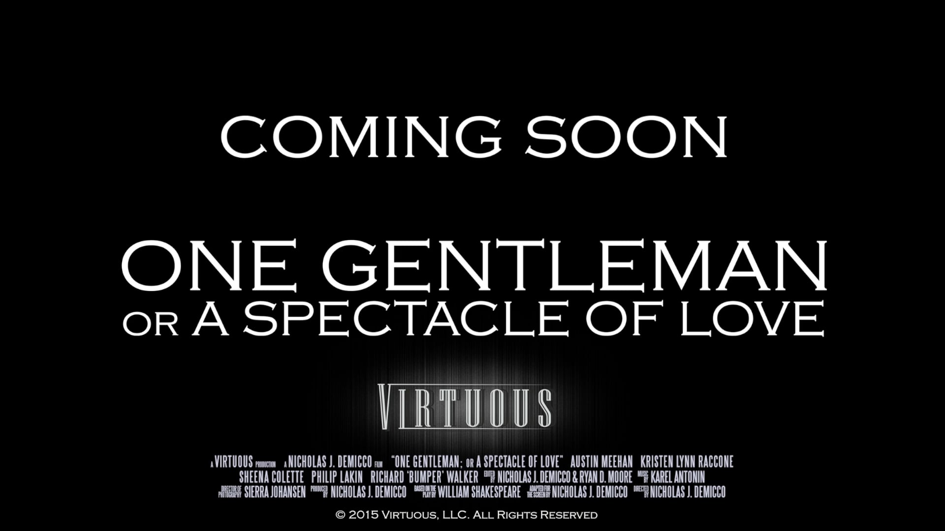 One Gentleman; or A Spectacle of Love | Official Trailer