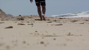 beach, feet, sand