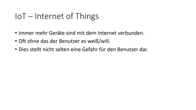 Internet of Things (IoT)