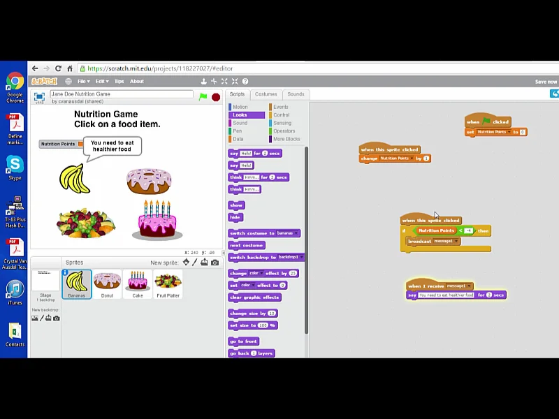 Scratch Nutrition Game Explanation on Vimeo