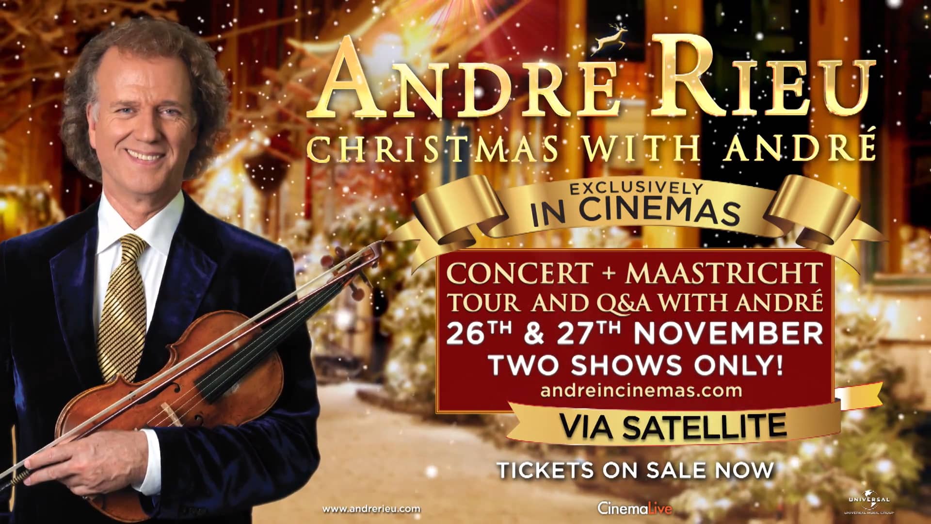 André Rieu: Christmas with André - Saturday 26th & Sunday 27th November ...