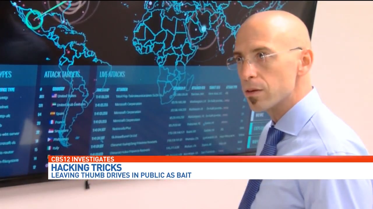 Zohar Pinhasi - MonsterCloud’s CEO is interviewed by “CBS Investigators” on Hackers Baiting Targets with USB Drives
