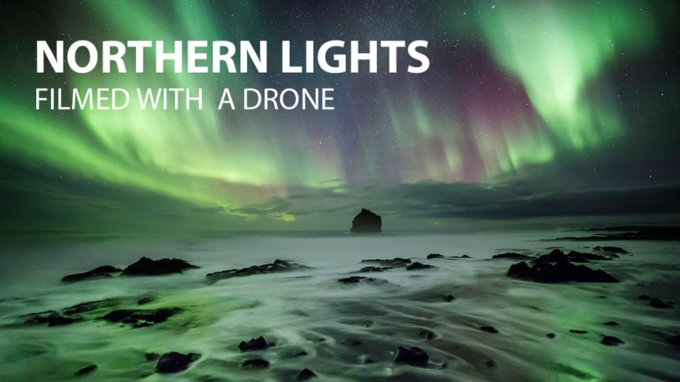 Aurora Boreal filmada com um Drone