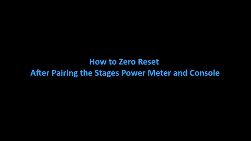 Zero reset deals stages power meter