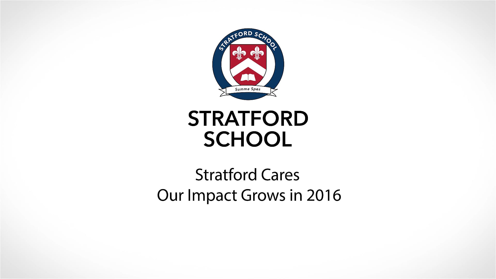 Stratford School students care for the community! on Vimeo