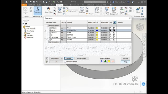 M2A1 - Criando uma Peça com Parametrizações Customizadas