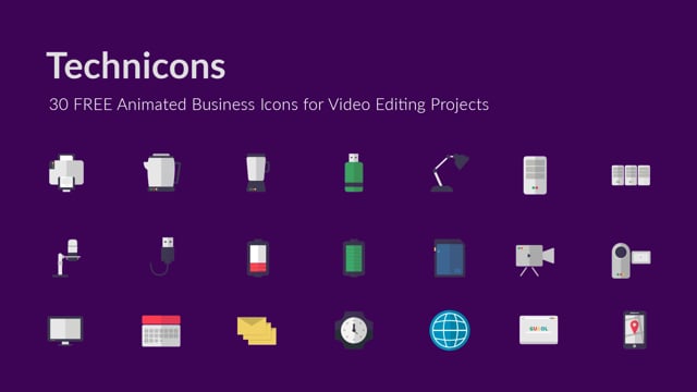 Technicons: Free Animated Business Icons