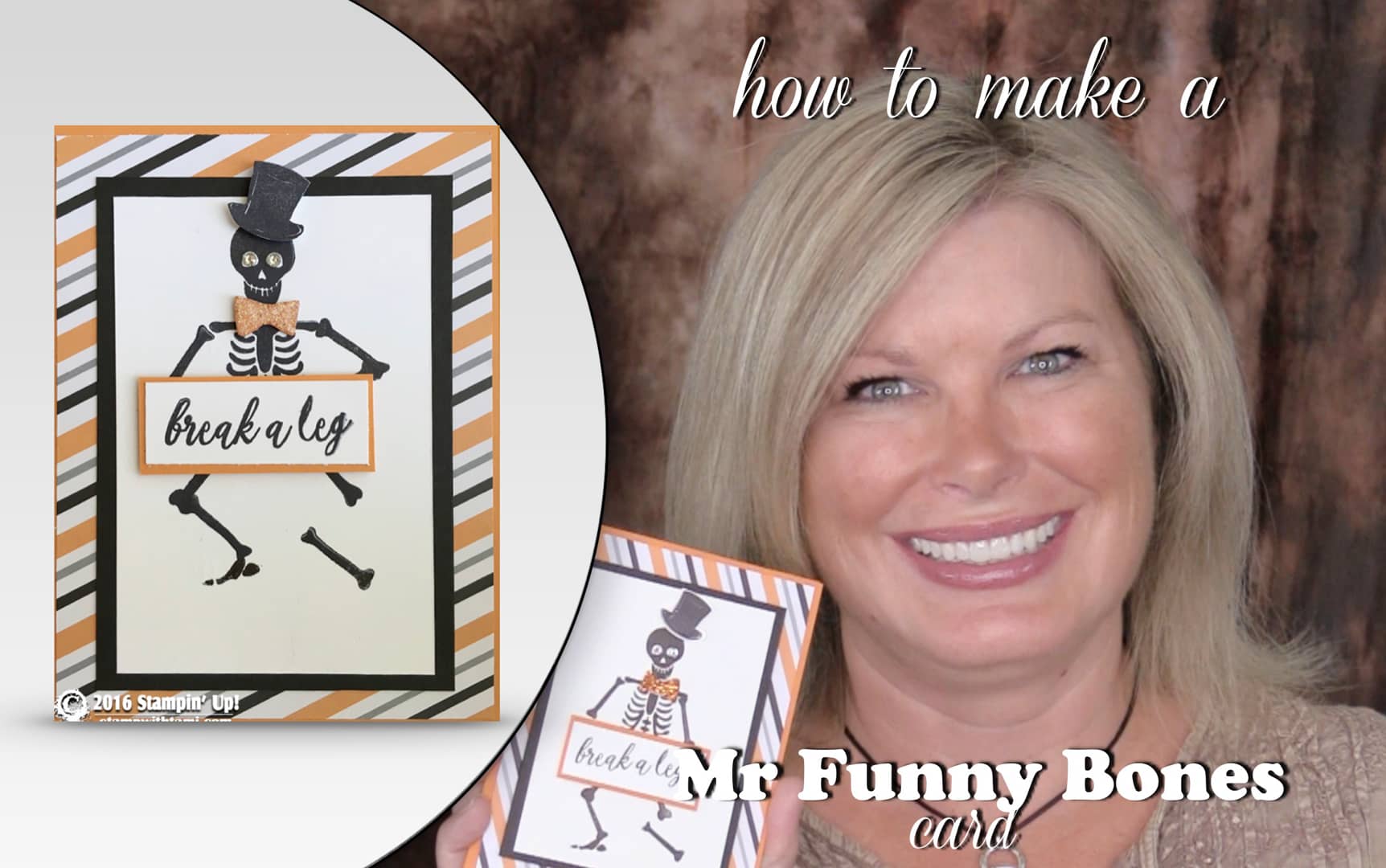 How to make a Mr. Funny Bones Skeleton Halloween card featuring Stampin