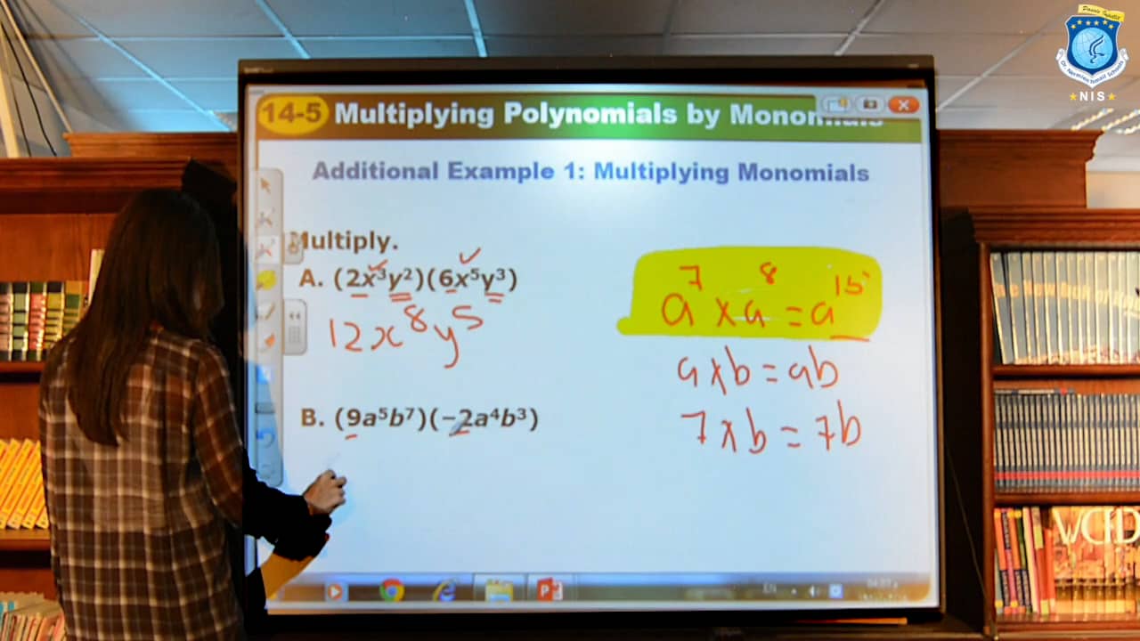 Multiplying polynomials by monomials on vimeo