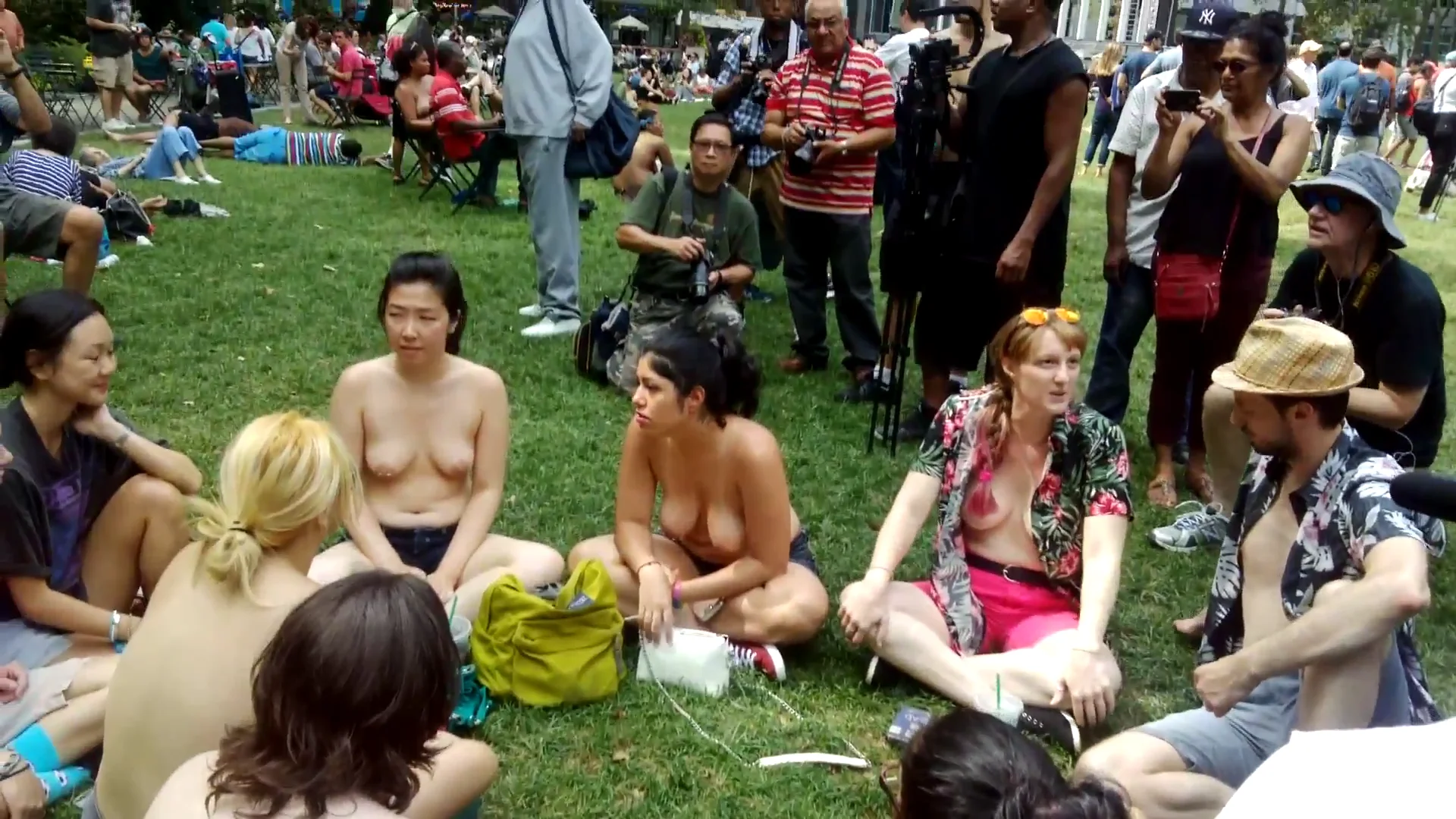 topless sunbathing in the park .2015 on Vimeo