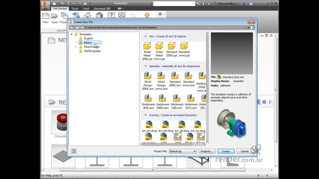 M1A2 - Iniciando o Trabalho com Estruturas Metálicas no Inventor 2015